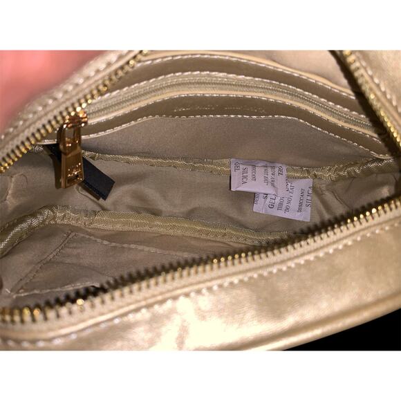 Badgley Mischka Vegan Leather NWT Gold Crossbody Camera Bag - Picture 13 of 15